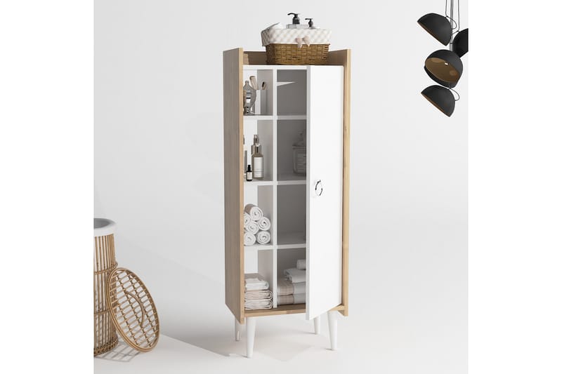 Highboard Lagomood 50x30 cm - Natur/Vit - Förvaring - Skåp - Förvaringsskåp