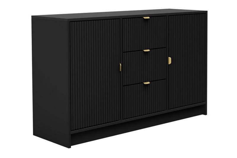 Highboard Novaj - Svart - Förvaringsskåp