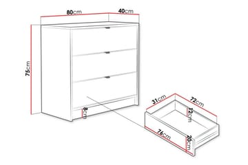 Highboard Novaj - Svart - Förvaring - Skåp - Förvaringsskåp
