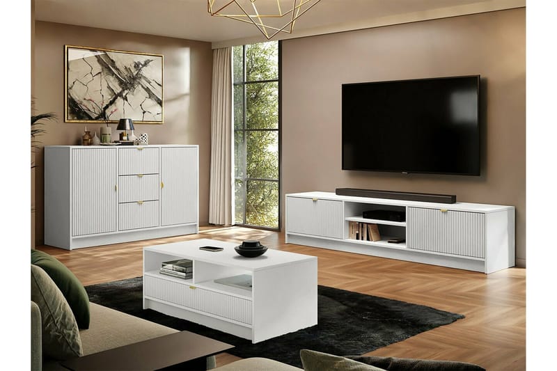 Highboard Novaj - Vit - Förvaring - Skåp - Förvaringsskåp