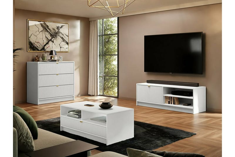 Highboard Novaj - Vit - Förvaring - Skåp - Förvaringsskåp