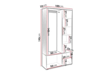 Highboard Rosehall - Brun - Förvaring - Skåp - Förvaringsskåp