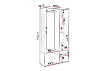 Highboard Rosehall - Vit - Förvaring - Skåp - Förvaringsskåp