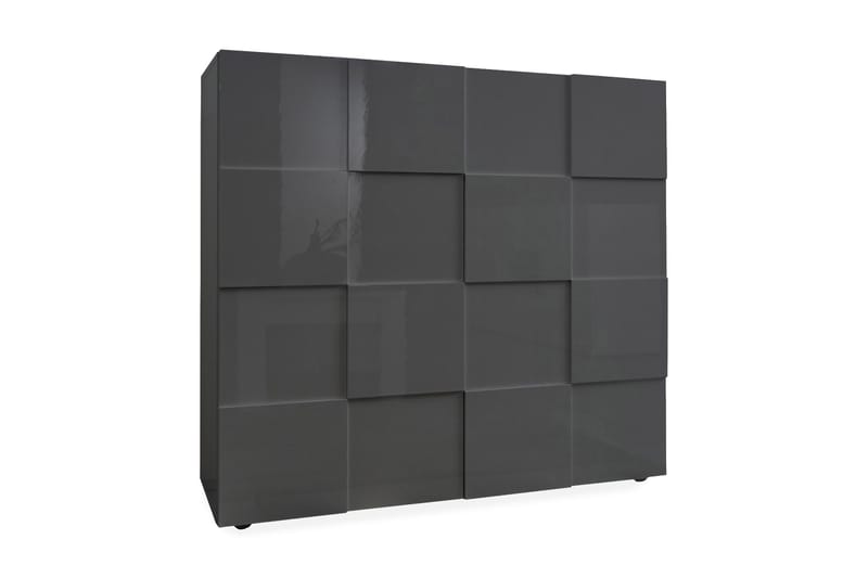 Highboard Tabor 121 cm - Grå Högglanslack - Förvaring - Skåp - Förvaringsskåp