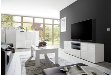 Highboard Tabor 121 cm - Vit Högglanslack - Förvaring - Skåp - Förvaringsskåp