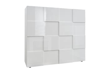 Highboard Tabor 121 cm - Vit Högglanslack - Förvaring - Skåp - Förvaringsskåp