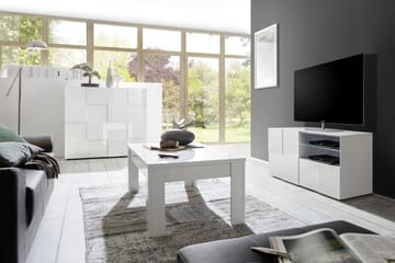 Highboard Tabor 121 cm - Vit Högglanslack - Förvaring - Skåp - Förvaringsskåp