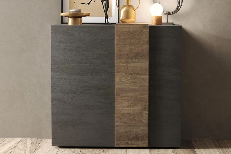 Highboard Venesa 44x121x168 cm - Grå/Taupe - Förvaringsskåp