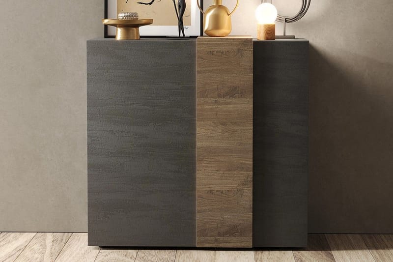 Highboard Venesa 44x121x168 cm - Grå/Taupe - Förvaringsskåp