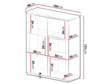 Hilafin Högskåp - Förvaring - Skåp - Förvaringsskåp - Småfacksskåp