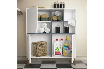 Hovdane Förvaringsskåp 100 cm - Vit/Blå - Förvaring - Skåp - Förvaringsskåp