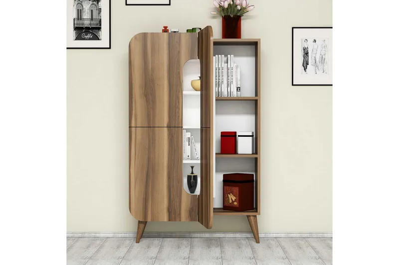 Hovdane Förvaringsskåp 108 cm - Brun/Vit - Förvaring - Skåp - Förvaringsskåp