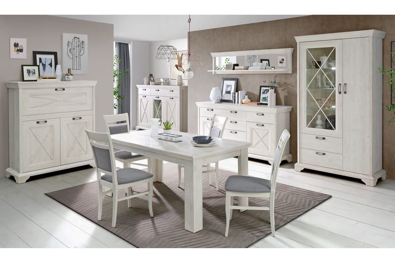 Hurlston Barskåp 123 cm - Vit - Förvaring - Skåp - Förvaringsskåp