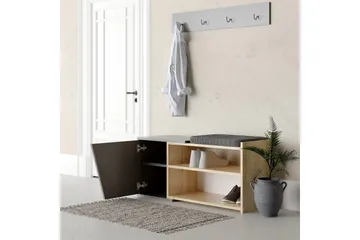 Jektvik Skoskåp 104x37 cm - Antracit/Trä/Natur - Förvaring - Skåp - Förvaringsskåp