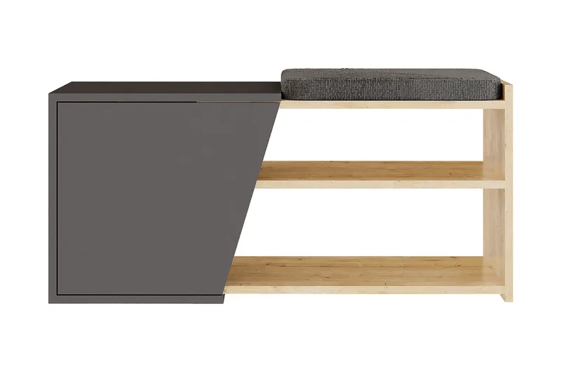 Jektvik Skoskåp 104x37 cm - Antracit/Trä/Natur - Förvaring - Skåp - Förvaringsskåp