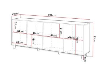 Juniskär Highboard Scandinavian Choice Black - Förvaring - Förvaringsmöbler - Sideboard & skänk