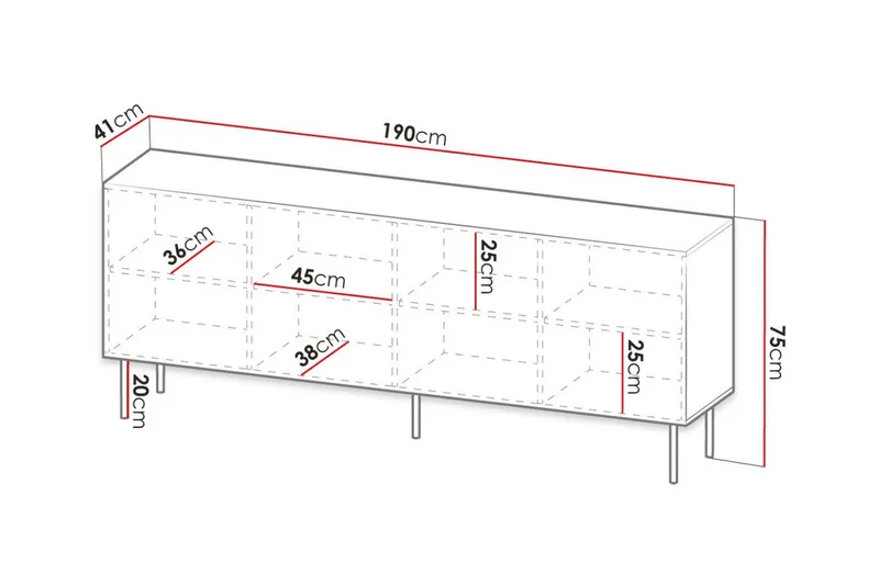 Juniskär Highboard - Svart - Förvaring - Skåp - Förvaringsskåp