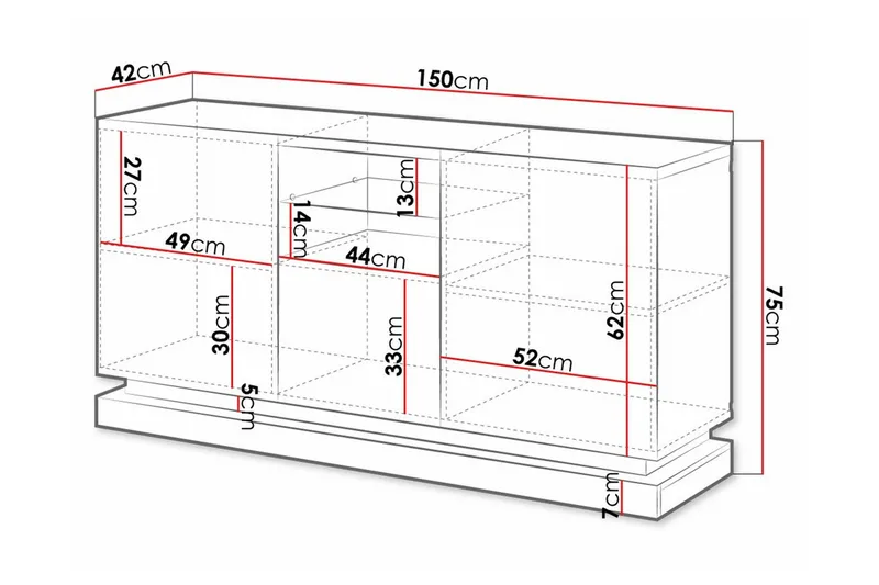 Juniskär Highboard - Vit - Förvaring - Skåp - Förvaringsskåp