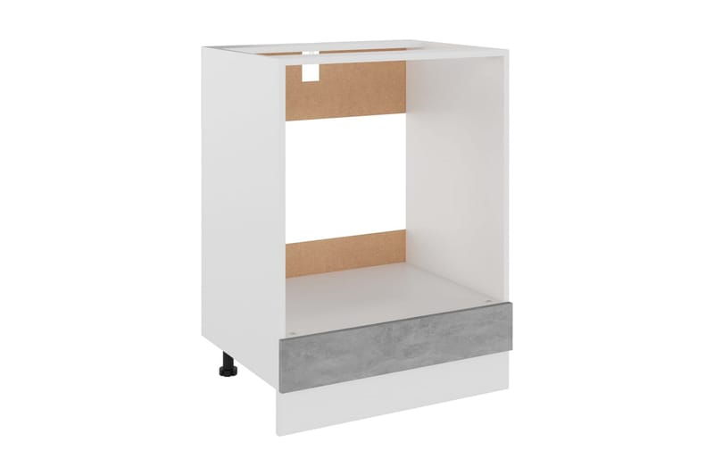 Köksskåp för ugn betonggrå 60x46x81,5 cm spånskiva - Grå - Förvaringsskåp