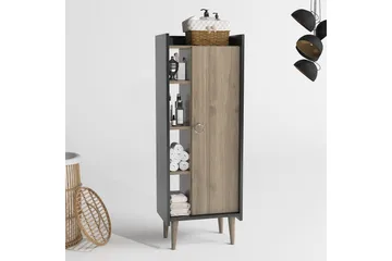 Keachi Highboard 50x30 cm - Mörkbrun/Antracit - Förvaring - Skåp - Förvaringsskåp