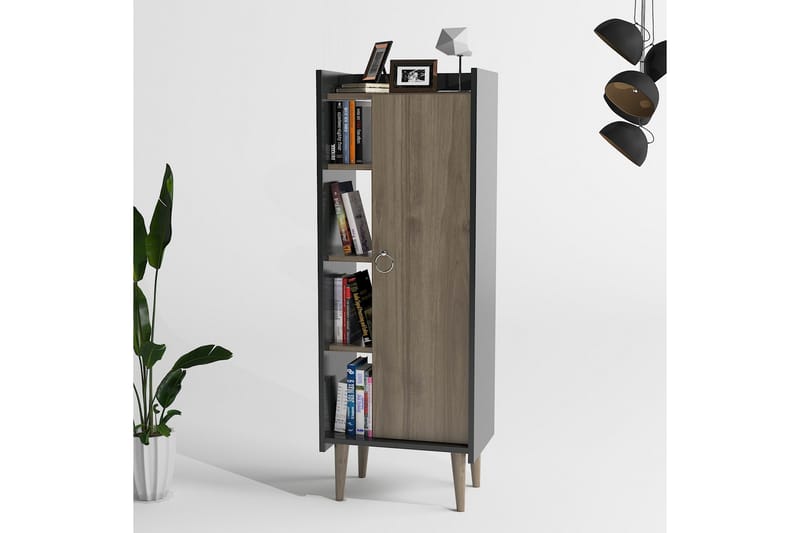 Keachi Highboard 50x30 cm - Mörkbrun/Antracit - Förvaring - Skåp - Förvaringsskåp