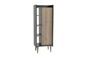 Keachi Highboard 50x30 cm - Mörkbrun/Antracit - Förvaring - Skåp - Förvaringsskåp