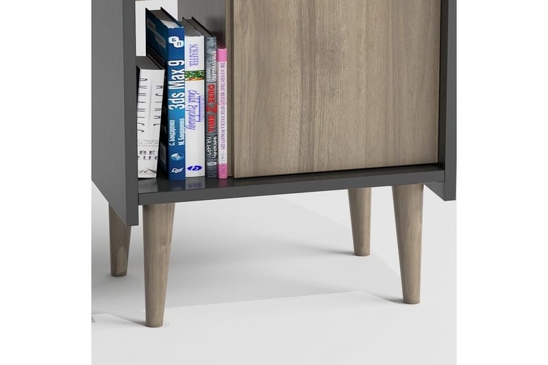 Keachi Highboard 50x30 cm - Mörkbrun/Antracit - Förvaring - Skåp - Förvaringsskåp