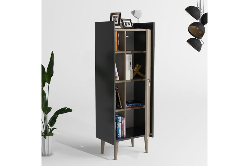 Keachi Highboard 50x30 cm - Mörkbrun/Antracit - Förvaring - Skåp - Förvaringsskåp