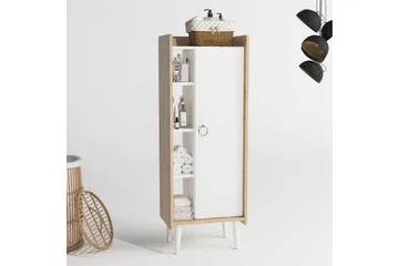 Keachi Highboard 50x30 cm - Natur/Vit - Förvaring - Skåp - Förvaringsskåp