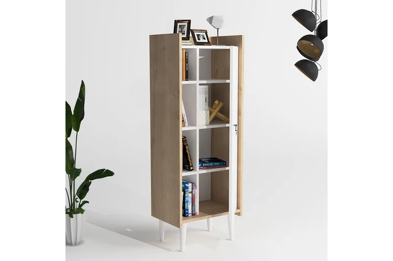 Keachi Highboard 50x30 cm - Natur/Vit - Förvaring - Skåp - Förvaringsskåp