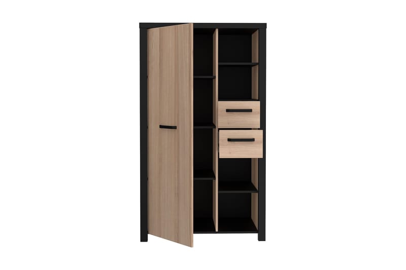 Konitsa Highboard 53x91 cm - Brun/Svart - Förvaring - Skåp - Förvaringsskåp