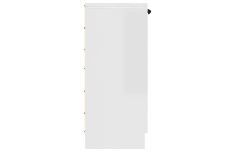 beBasic Förvaringsskåp 2 st vit högglans 30x30x70 cm konstruerat trä - White - Dokumentskåp