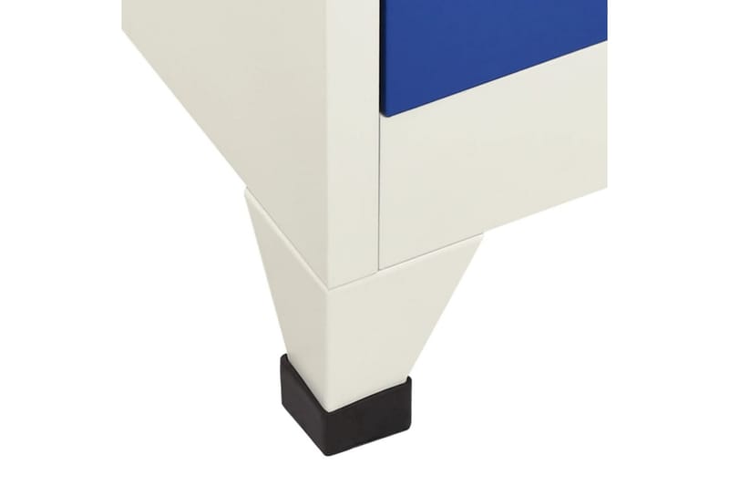 beBasic Förvaringsskåp grå och blå 90x40x180 cm stål - Grey - Dokumentskåp
