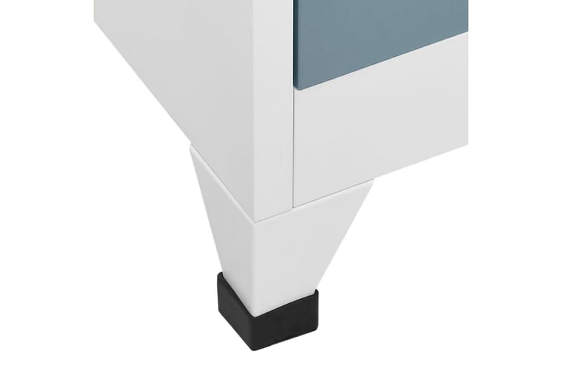 beBasic Förvaringsskåp ljusgrå och mörkgrå 90x45x180 cm stål - Grey - Dokumentskåp