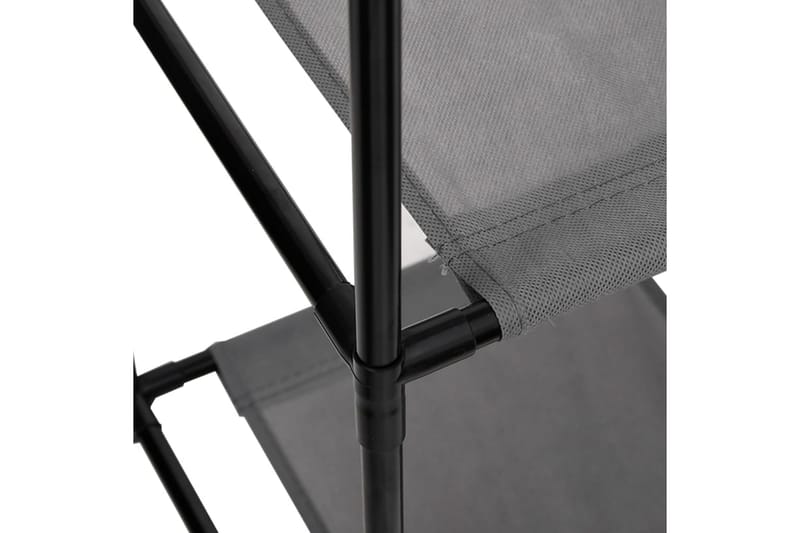 beBasic Förvaringsskåp med 3 tygkorgar grå 34x34x101 cm stål - Grey - Dokumentskåp