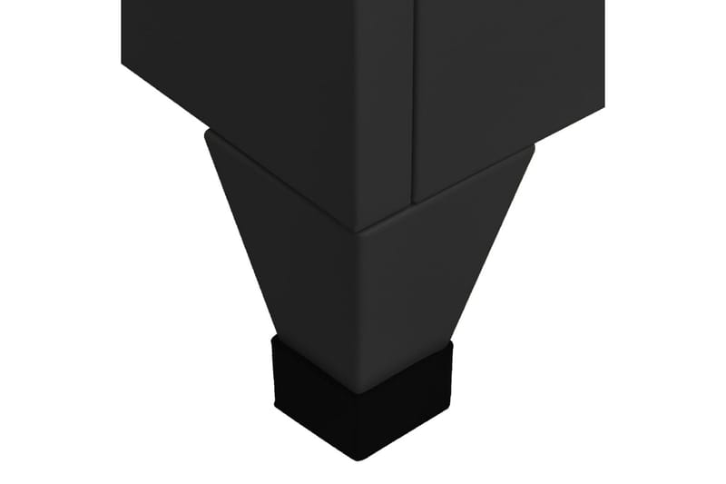 beBasic Förvaringsskåp svart 38x40x180 cm stål - Black - Dokumentskåp