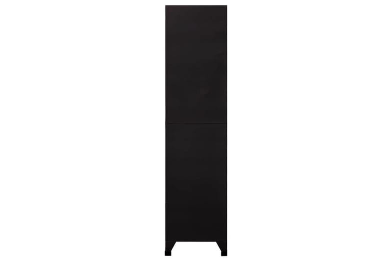 beBasic Förvaringsskåp svart 90x45x180 cm stål - Black - Dokumentskåp