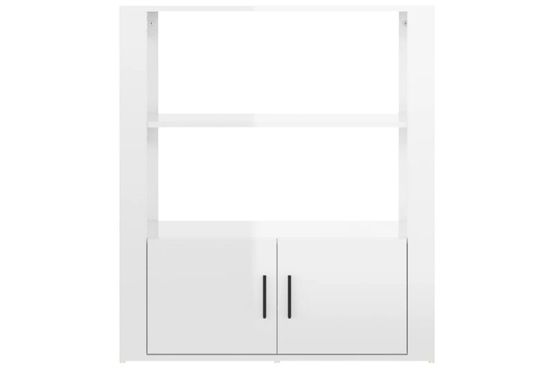 beBasic Förvaringsskåp vit högglans 80x30x90 cm konstruerat trä - White - Dokumentskåp