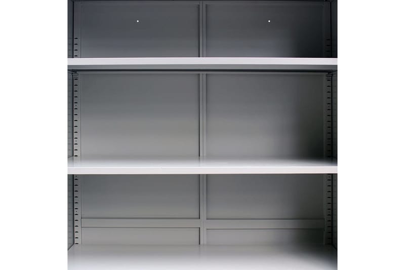 Dokumentskåp med 2 dörrar stål 90x40x180 cm grå - Grå - Dokumentskåp