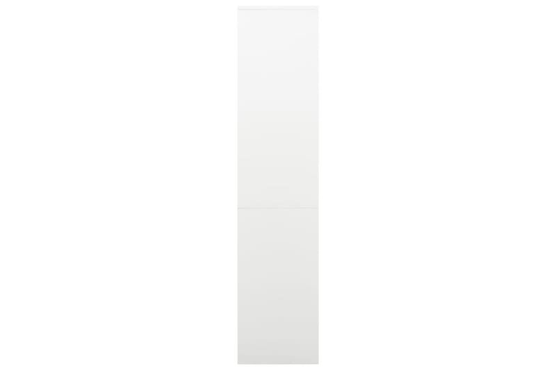 Dokumentskåp vit 90x40x180 cm stål - Vit - Dokumentskåp