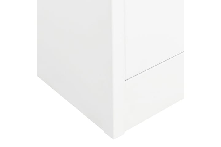 Dokumentskåp vit 90x40x180 cm stål - Vit - Dokumentskåp