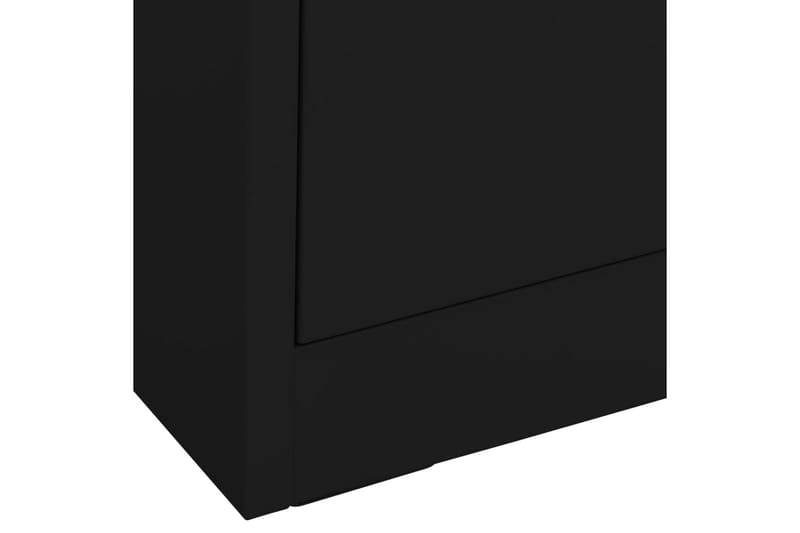 Dokumentskåp svart 90x46x72,5 cm stål - Svart - Dokumentskåp