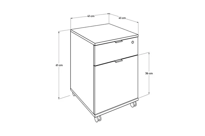 Flerfunktionsskåp Noriorsteadra Antracit / Ek - Gråfärgat trä/Antracit - Förvaring - Förvaringsmöbler - Byrå - Hurts