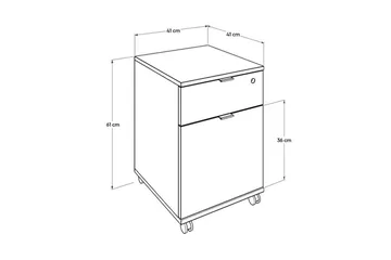 Flerfunktionsskåp Noriorsteadra Antracit / Ek - Gråfärgat trä/Antracit - Förvaring - Förvaringsmöbler - Byrå - Hurts