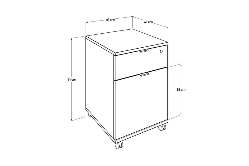 Flerfunktionsskåp Noriorsteadra Antracit / Ek - Gråfärgat trä/Antracit - Förvaring - Förvaringsmöbler - Byrå - Hurts
