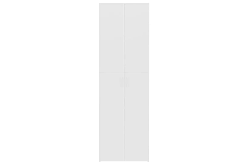 Kontorsskåp vit 60x32x190 cm spånskiva - Vit - Dokumentskåp