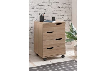 Rullkontejner Wohnling 4 lådor i foliebelagd spånskiva med hjul, modern - Förvaring - Förvaringsmöbler - Byrå - Hurts