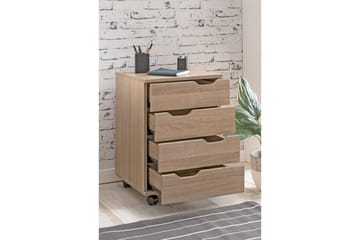 Rullkontejner Wohnling 4 lådor i foliebelagd spånskiva med hjul, modern - Förvaring - Förvaringsmöbler - Byrå - Hurts