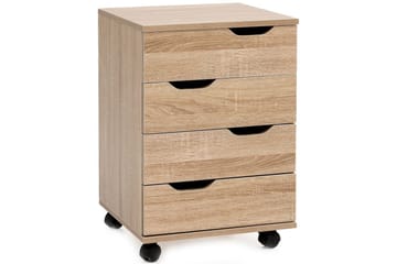 Rullkontejner Wohnling 4 lådor i foliebelagd spånskiva med hjul, modern - Förvaring - Förvaringsmöbler - Byrå - Hurts