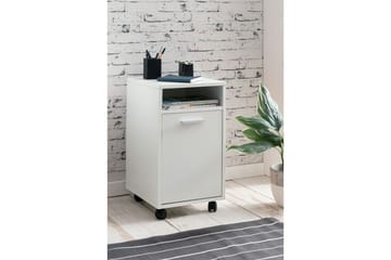 Rullkontejner Wohnling förvaringsbricka, 1 dörr, folierad spånskiva med hjul, modern stil Vit - Vit - Förvaring - Förvaringsmöbler - Byrå - Hurts